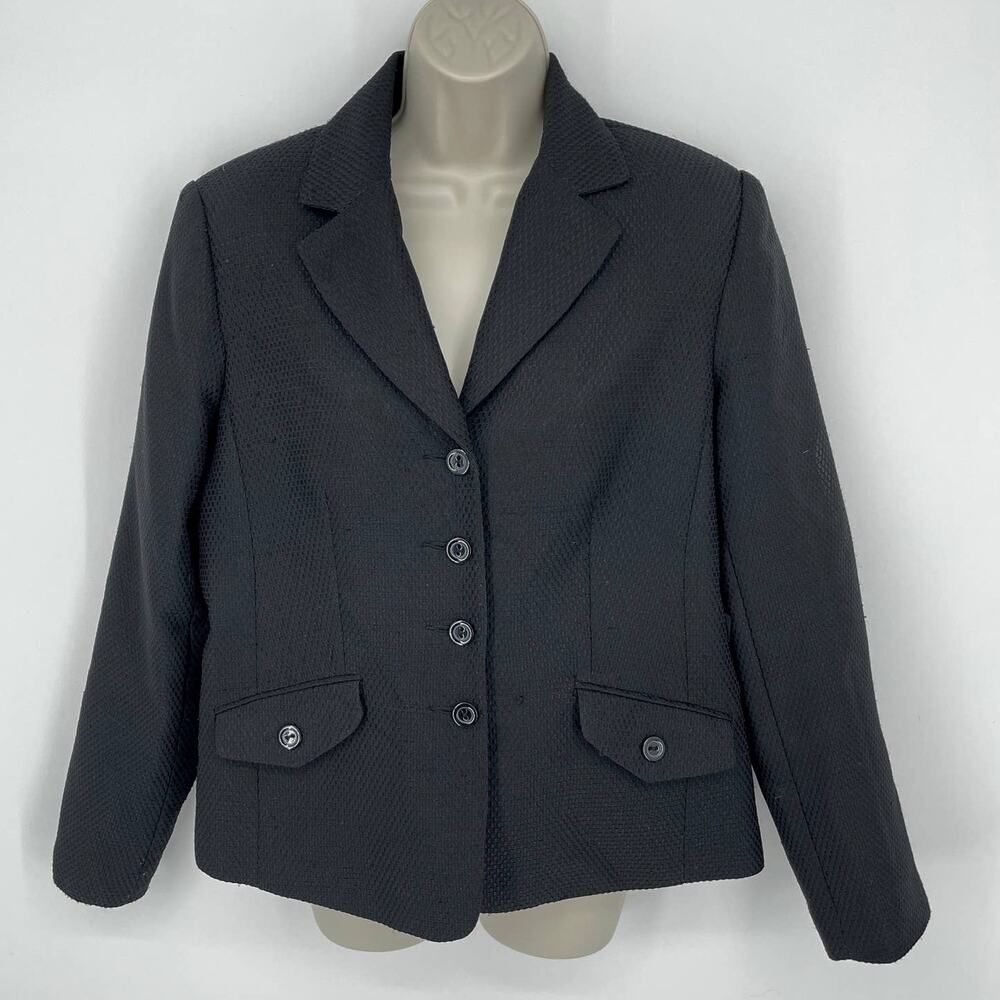 Giorgio Sant’ Angelo VINTAGE Blazer Women's Size 12 Jacket Long Sleeve Black